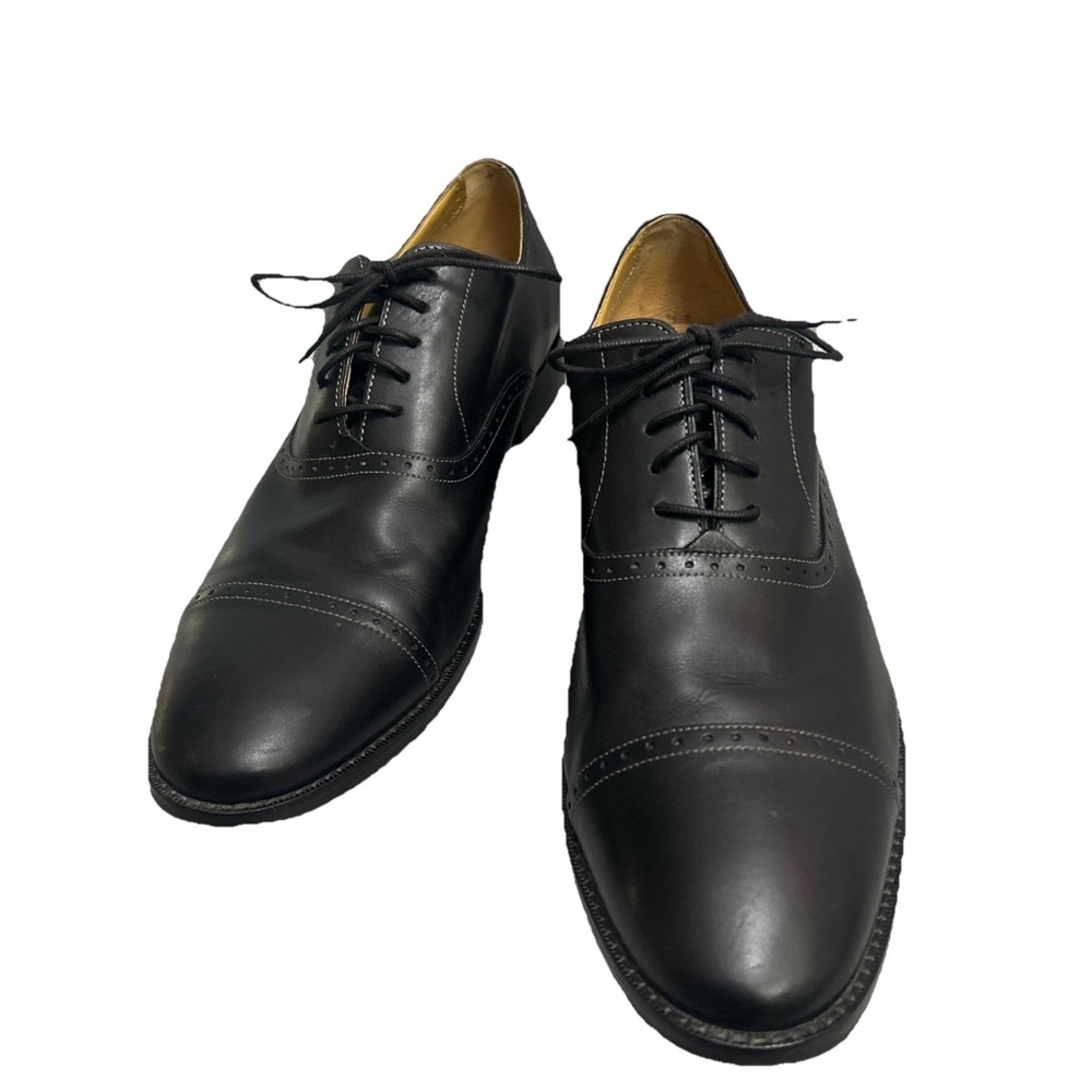 Cole Haan 9.5 M Grand OS Cap‎ Toe Oxford Black C12913 Lace Up Dress Shoes